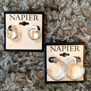 NAPIER Silvertone earrings